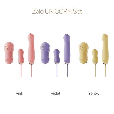 купити Набір 3в1 Zalo — UNICORN Set Pink, віброяйце, пульсатор, вакуумний стимулятор SO6687 фото