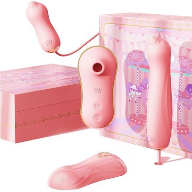 купити Набір 3в1 Zalo — UNICORN Set Pink, віброяйце, пульсатор, вакуумний стимулятор SO6687 фото