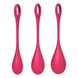 Набор йони бусин Satisfyer Yoni Power 1 Red, диаметр 2-2,5-3см, вес 22-46-74гр 3 из 5