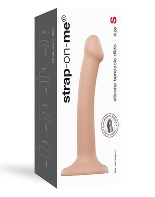 купить Насадка для страпону Strap-On-Me Dual Density Dildo Flesh S, діаметр 2,7 см, двошарова, гнучкий SO2353 фото