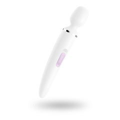 купить Вібромасажер Satisfyer Wand-er Woman (White/Chrome), водонепроникний, потужний, розмір XXL SO3458 фото