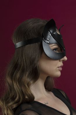 купити Маска кішечки Feral Feelings - Catwoman Mask, натуральна шкіра, чорна SO3406 фото