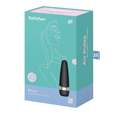 купить Вакуумний кліторальний стимулятор Satisfyer Pro 3 Vibration з вібрацією та дуже м'яка яким кінчиком SO2304 фото