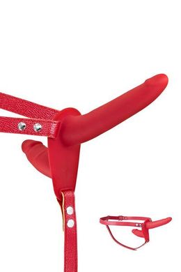 купить Подвійний страпон Fetish Tentation Strap-On with Double Dildo Red SO3750 фото