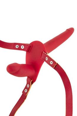 купити Подвійний страпон Fetish Tentation Strap-On with Double Dildo Red SO3750 фото