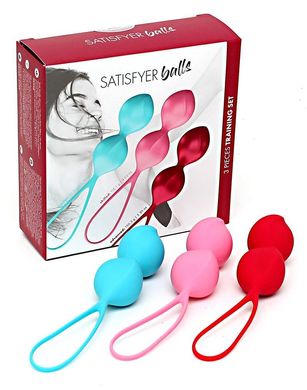 купити Вагинальные шарики Satisfyer V Balls (3 пары), диаметр 3,4см, вес 79-114-150гр, монолитные SO2301 фото