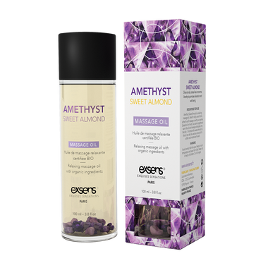 купить Масажна олія EXSENS Amethyst Sweet Almond (розслаблювальна, з аметистом) 100мл, натуральна SO2371 фото