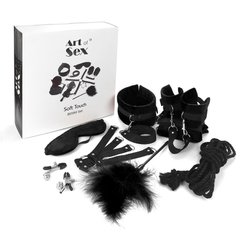 купить Набір БДСМ Art of Sex - Soft Touch BDSM Set, 9 предметів, Чорний SO6598 фото