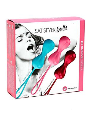 купить Вагінальні кульки Satisfyer Power Balls (3 пари), діаметр 3,4 см, маса 60-76-92г, з кулькою всередин SO2300 фото