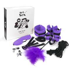 купить Набір БДСМ Art of Sex - Soft Touch BDSM Set, 9 предметів, Фіолетовий SO6600 фото