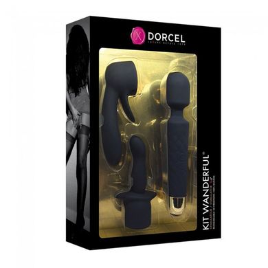 купити Мінівібромасажер Dorcel Kit Wanderful з насадками (анальна і вагінальна), водонепроникний SO2138 фото