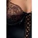 Корсет с пажами BRIDA CORSET black L/XL - Passion Exclusive, трусики, шнуровка 5 из 6