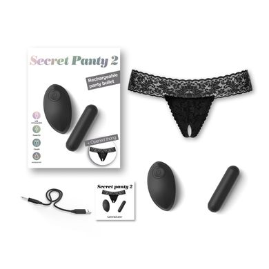 купить Вібратор Love To Love SECRET PANTY 2, в комплекті трусики, віброкуля, пульт ДК, 10 режимів роботи SO3824 фото