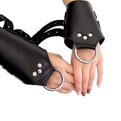 купить Манжети для підвісу за руки Kinky Hand Cuffs For Suspension з натуральної шкіри, колір чорний SO5183 фото