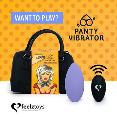 купити Вібратор в трусики FeelzToys Panty Vibrator Purple з пультом дистанційного керування, 6 режимів робо SO3850 фото