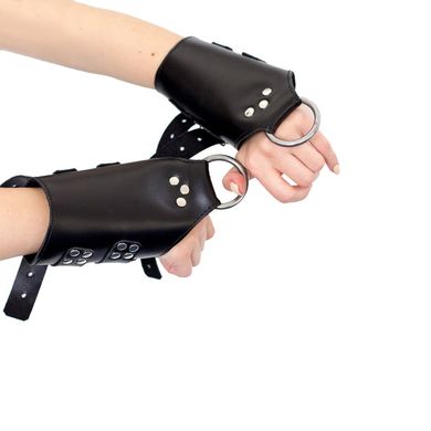 купить Манжети для підвісу за руки Kinky Hand Cuffs For Suspension з натуральної шкіри, колір чорний SO5183 фото