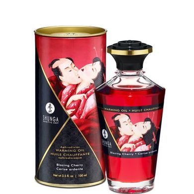 купити Розігрівальна олія Shunga Aphrodisiac Warming Oil – Blazing Cherry (100 мл) без цукру, смачна SO2493 фото