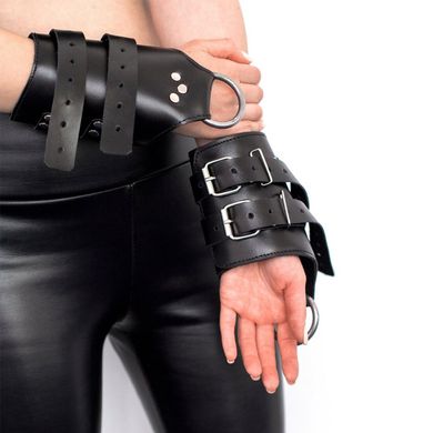 купити Манжети для підвісу за руки Kinky Hand Cuffs For Suspension з натуральної шкіри, колір чорний SO5183 фото