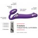 Безремневой страпон с вибрацией Strap-On-Me Vibrating Violet M диаметр 3,3см, пульт ДУ, регулируемый 3 з 7