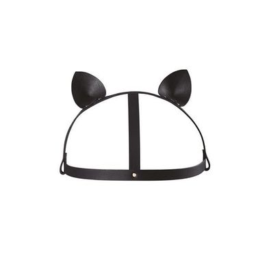 купить Маска кішечки Bijoux Indiscrets MAZE - Cat Ears Headpiece Black, екошкіра SO2684 фото