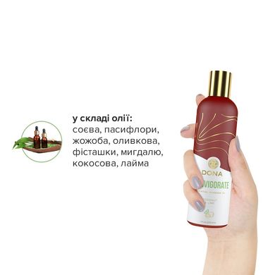 купить Натуральна масажна олія DONA Reinvigorate – Coconut & Lime (120 мл) з ефірними оліями SO2622 фото