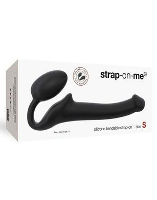 купить Безремінний страпон Strap-On-Me Black S, повністю регульований, діаметр 2,7 см SO2710 фото