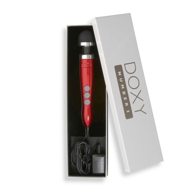 купить Вібромасажер DOXY Die Cast 3 Candy Red, дуже потужний, живлення 220В, металевий корпус SO2603 фото