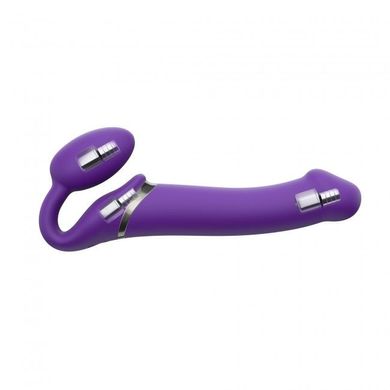 купити Безремневой страпон с вибрацией Strap-On-Me Vibrating Violet L, диаметр 3,7см, пульт ДУ, регулируемы SO3826 фото