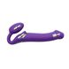 Безремневой страпон с вибрацией Strap-On-Me Vibrating Violet L, диаметр 3,7см, пульт ДУ, регулируемы 4 з 6