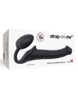 купити Безремневой страпон Strap-On-Me Black M, полностью регулируемый, диаметр 3,3см SO2711 фото