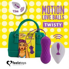 купити Вагінальні кульки з масажем і вібрацією FeelzToys Motion Love Balls Twisty з пультом дистанційного к SO3853 фото