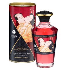 купить Розігрівальна олія Shunga Aphrodisiac Warming Oil – Sparkling Strawberry Wine (100 мл) без цукру SO2497 фото