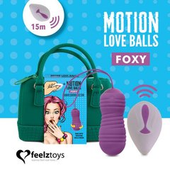 купити Вагінальні кульки з перловим масажем FeelzToys Motion Love Balls Foxy з пультом дистанційного керува SO3854 фото