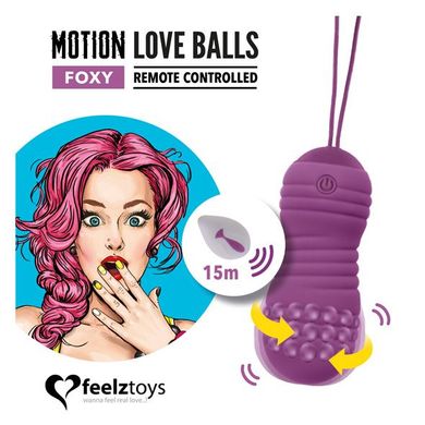 купити Вагінальні кульки з перловим масажем FeelzToys Motion Love Balls Foxy з пультом дистанційного керува SO3854 фото