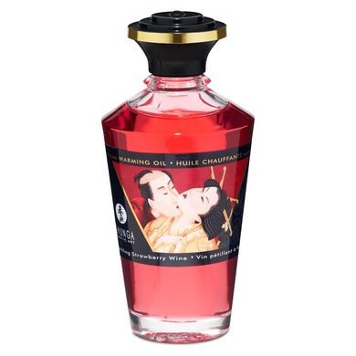 купити Розігрівальна олія Shunga Aphrodisiac Warming Oil – Sparkling Strawberry Wine (100 мл) без цукру SO2497 фото