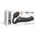 Безремневой страпон с вибрацией Strap-On-Me Vibrating Black L, диаметр 3,7см, пульт ДУ, регулируемый 6 з 7