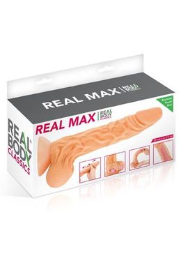 купити Фалоімітатор із рухомою крайньою плоттю Real Body — Real Max, діаметр 4,3 см, TPE SO1890 фото