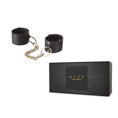 купити Наручники Bijoux Indiscrets MAZE — Wide Cuffs Black SO2649 фото