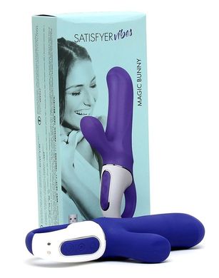 купити Мощный вибратор-кролик Satisfyer Vibes Magic Bunny, два мотора, литой силикон SO2200 фото