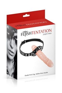 купить Кляп із подвійним фалоімітатором Fetish Tentation – Double Penis Gag Flesh SO5989 фото