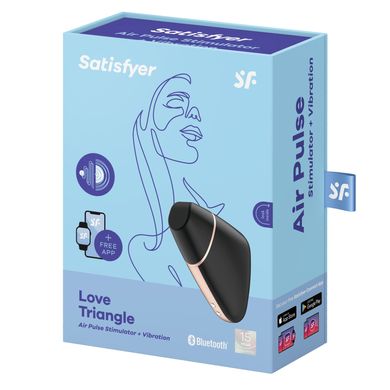 купить Вакуумний кліторальний стимулятор Satisfyer Love Triangle Black з керуванням через інтернет SO3894 фото