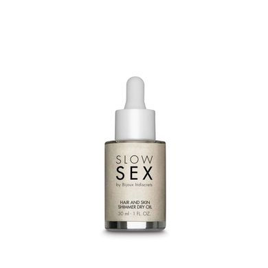 купити Суха олія-шимер для волосся та тіла Bijoux Indiscrets Slow Sex Hair and skin shimmer dry oil SO5899 фото