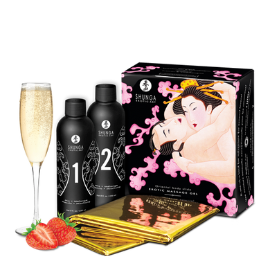 купити Гель для NURU масажу Shunga Oriental Body-to-Body – Sparkling Strawberry Wine плюс простирадло SO2551 фото