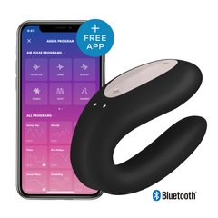 купити Смартвібратор для пар Satisfyer Double Joy Black із широким кліторальним стимулятором SO3898 фото