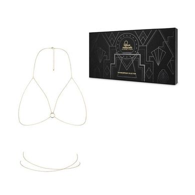 купить Ланцюжок портупея Bijoux Indiscrets Magnifique Bra Chain - Gold, прикраса на тіло SO2656 фото