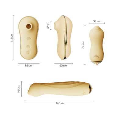 купить Набір 3в1 Zalo — UNICORN Set Yellow, віброяйце, пульсатор, вакуумний стимулятор SO6689 фото