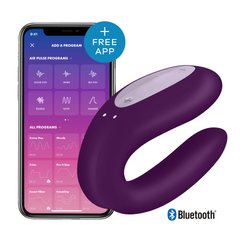 купить Смарт-вібратор для пар Satisfyer Double Joy Violet із широким кліторальним стимулятором SO3899 фото