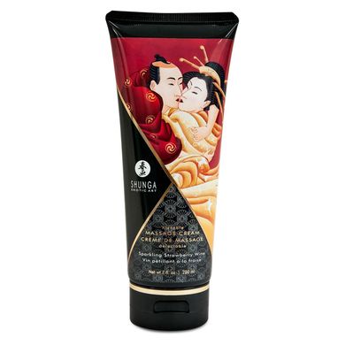 купить Їстівний масажний крем Shunga Kissable Massage Cream – Sparkling Strawberry Wine (200 мл) SO2506 фото