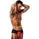 Чоловічі трусики з червоним гульфіком Passion 007 THONG red XXL/XXXL 1 з 4