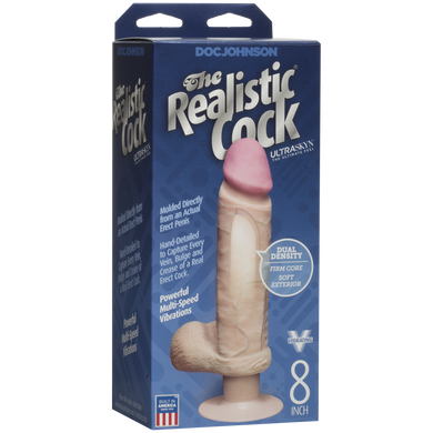 купити Фалоімітатор Doc Johnson The Realistic Cock 8 inch ULTRASKYN, діаметр 5,1 см, плавне регулювання SO1992 фото